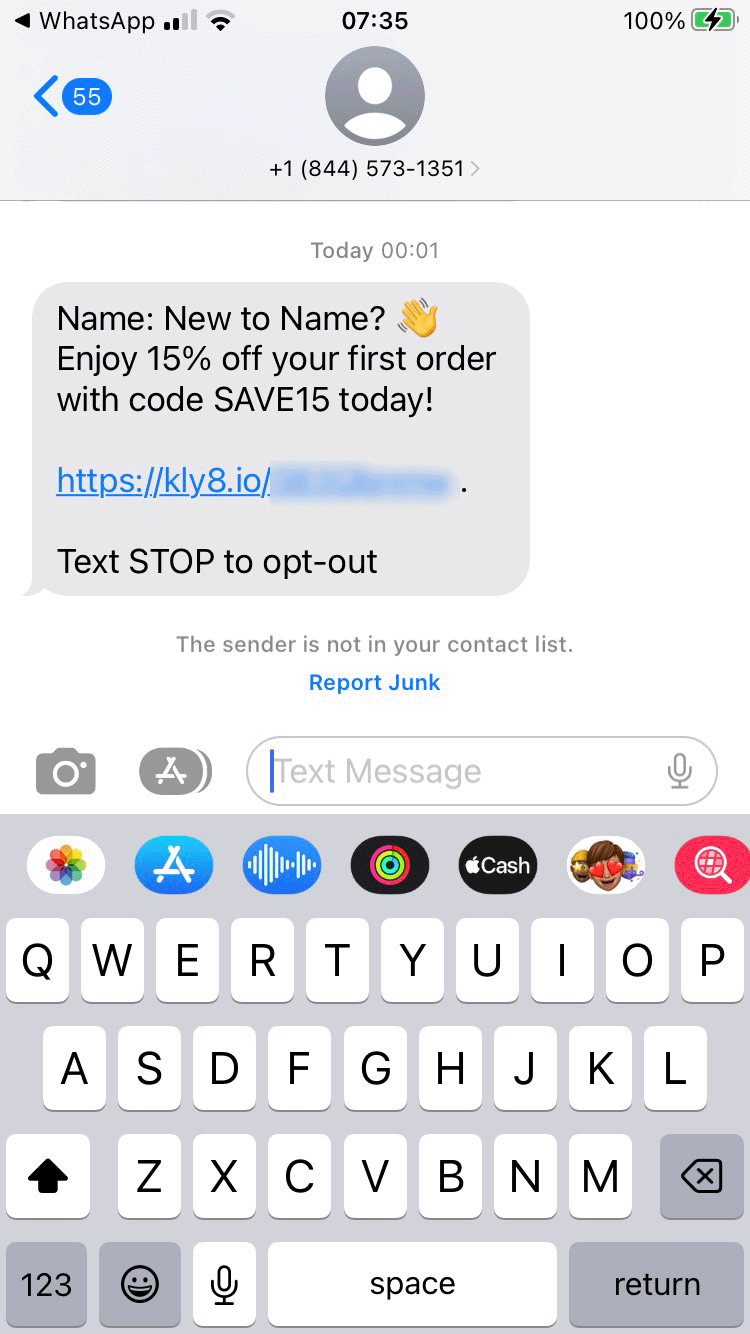 Long Code Name.com text messaging