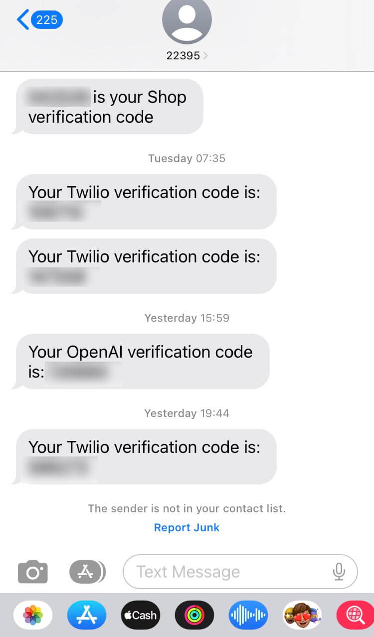 Short Code Twilio Inc. text messaging