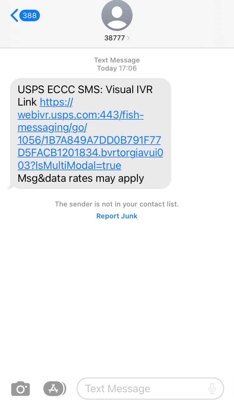 Short Code USPS text messaging