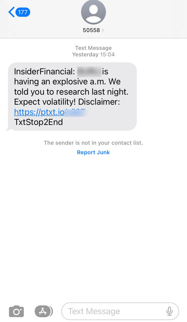 Short Code Insider Financial text messaging