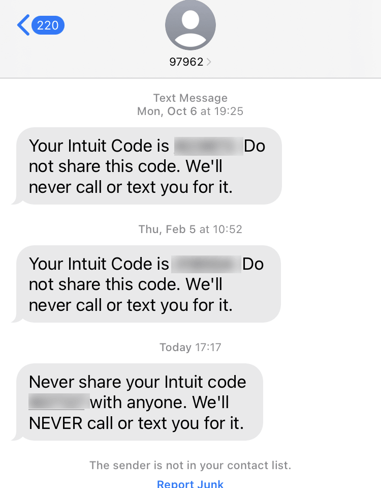 Short Code Intuit USA text messaging