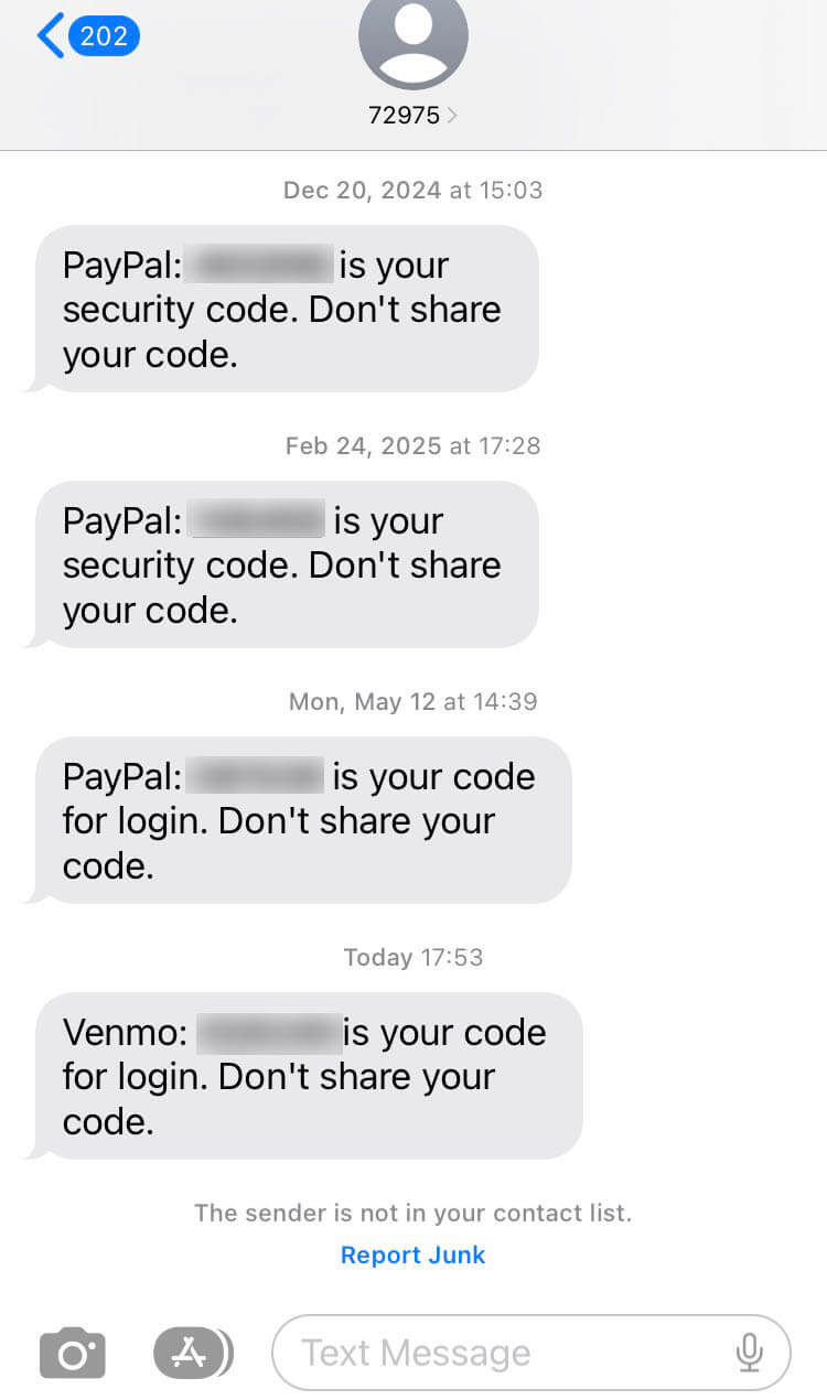 Short Code Venmo text messaging