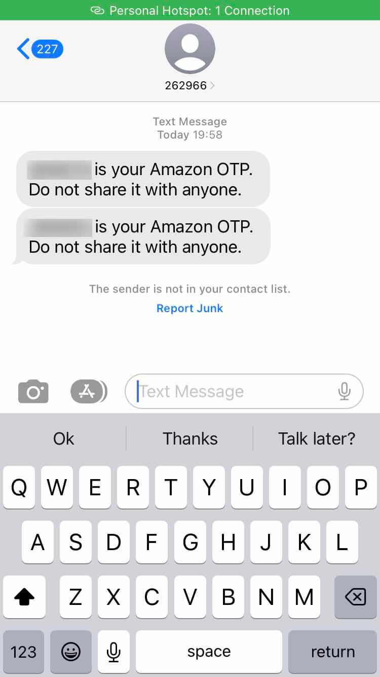 Short Code Amazon text messaging