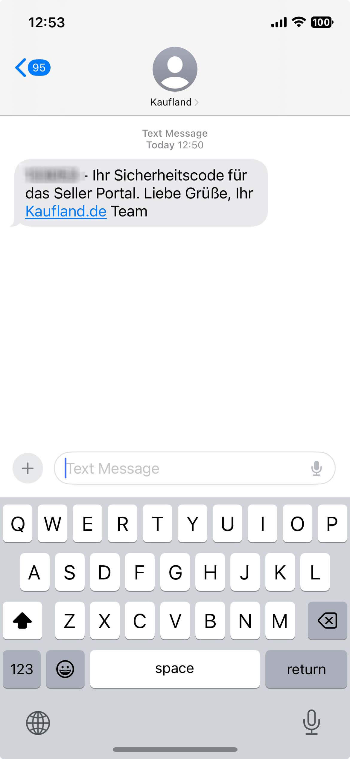 Short Code Kaufland.de text messaging