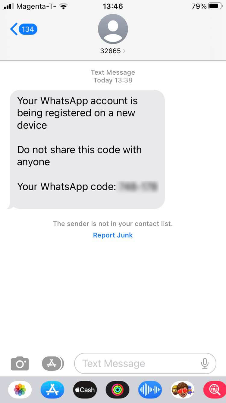 Short Code WhatsApp text messaging